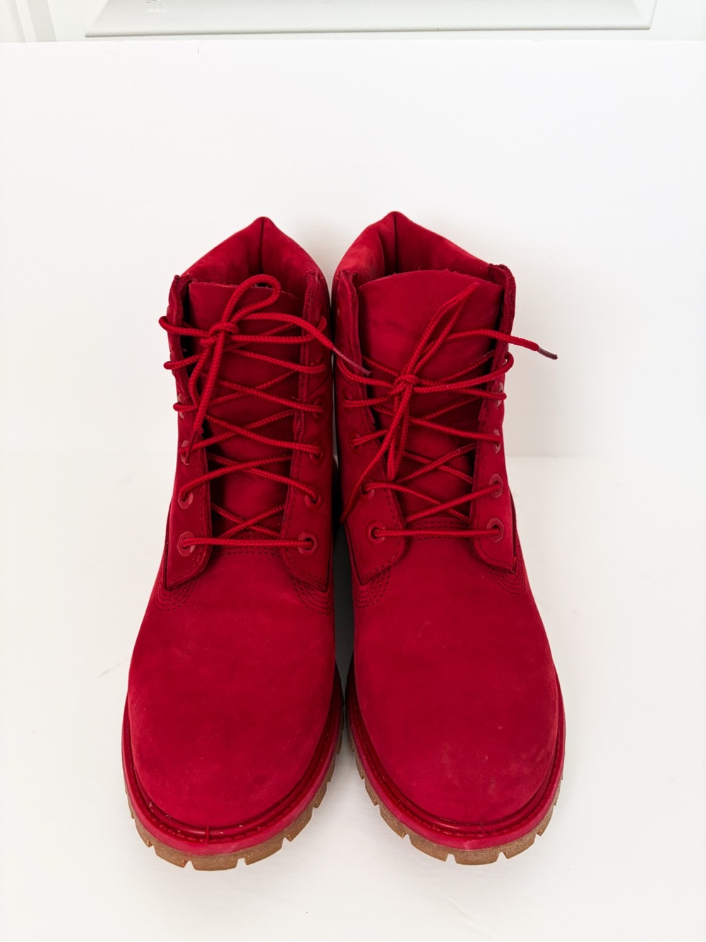 Timberland Men’s 6 Inch Premium Waterproof Boots in Striking Medium Red 9 - Picture 2 of 8